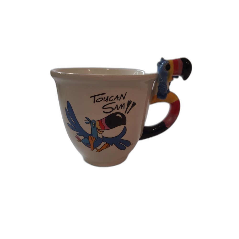 Kelloggโs Toucan Sam Advertising Mug โ 2002 โ Vintage Collectible โ White Blue Y